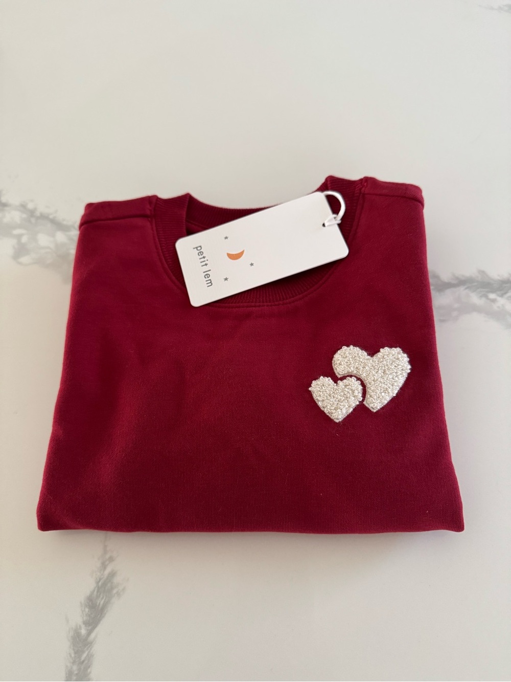 Petit Lem Baby Heart Sweatshirt 18 Months